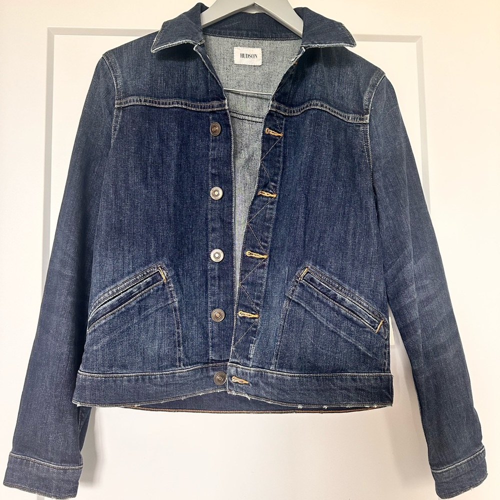 Hudson Jeans Women's Dark Blue Denim Jacket